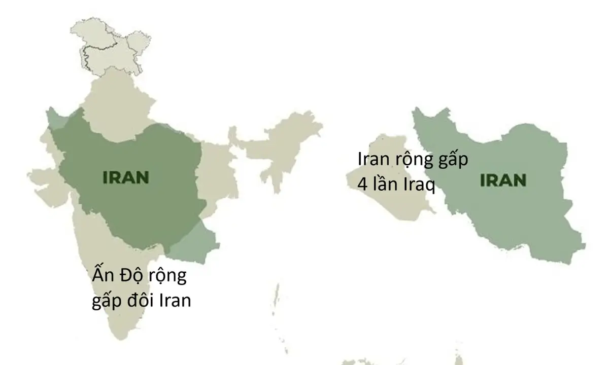 Iran rộng lớn thế nào